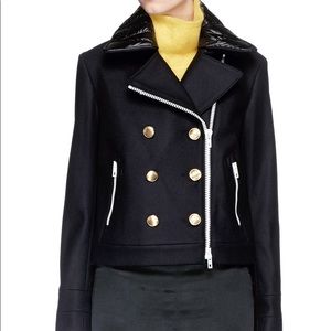 Rag & Bone Wool Blend Cropped Pea Coat Jacket